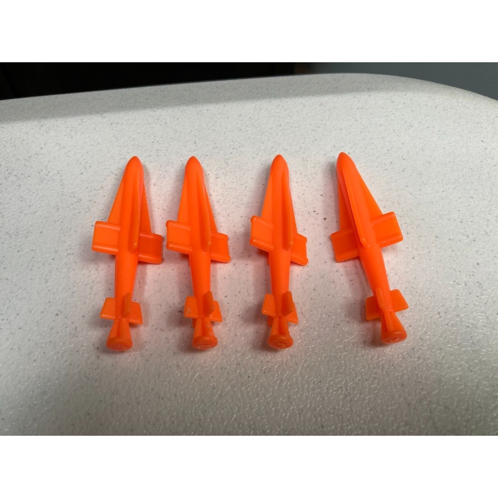Vintage GI Joe HAVOC Vehicle Missile Rocket Part LOT ARAH 1986 Set of 4 Orange